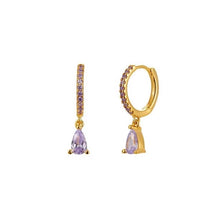 Load image into Gallery viewer, Raindance Huggi Hoops in Lavender Gold
