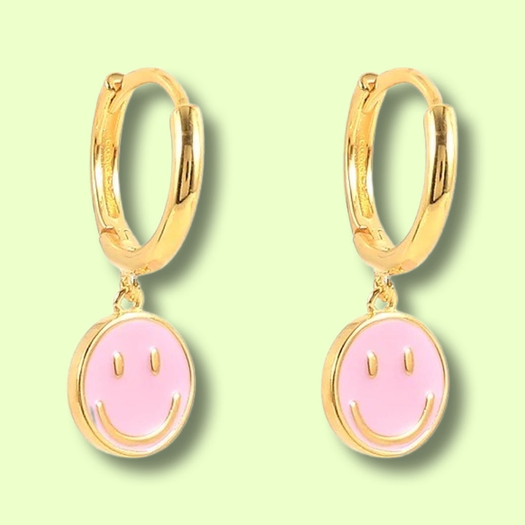 Smylii Huggi Hoops in Pink Gold