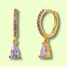 Load image into Gallery viewer, Raindance Huggi Hoops in Lavender Gold
