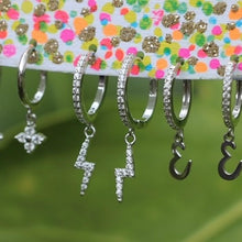 Load image into Gallery viewer, Epiphany Silver Huggi Hoops
